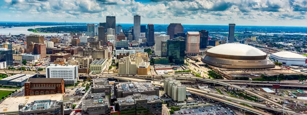 Black luxury limo in New Orleans French Quarter